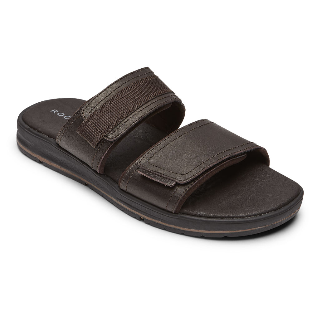 Rockport Mens Lucky Bay Dress - Slides Brown - SJW836029